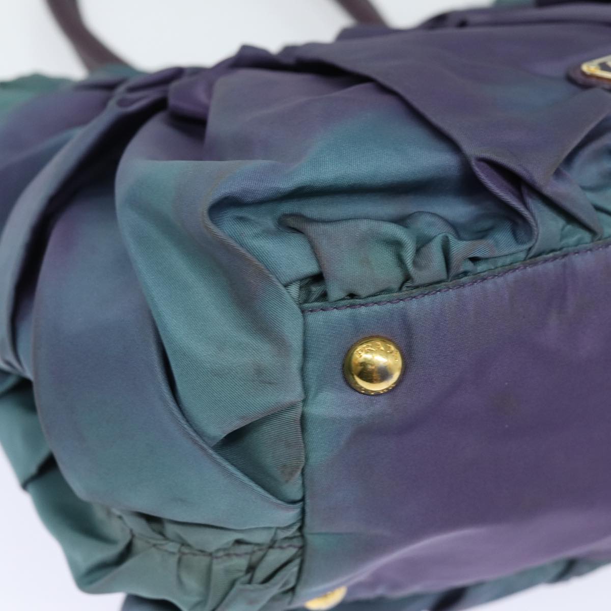 PRADA Hand Bag Nylon Purple Auth yk14061