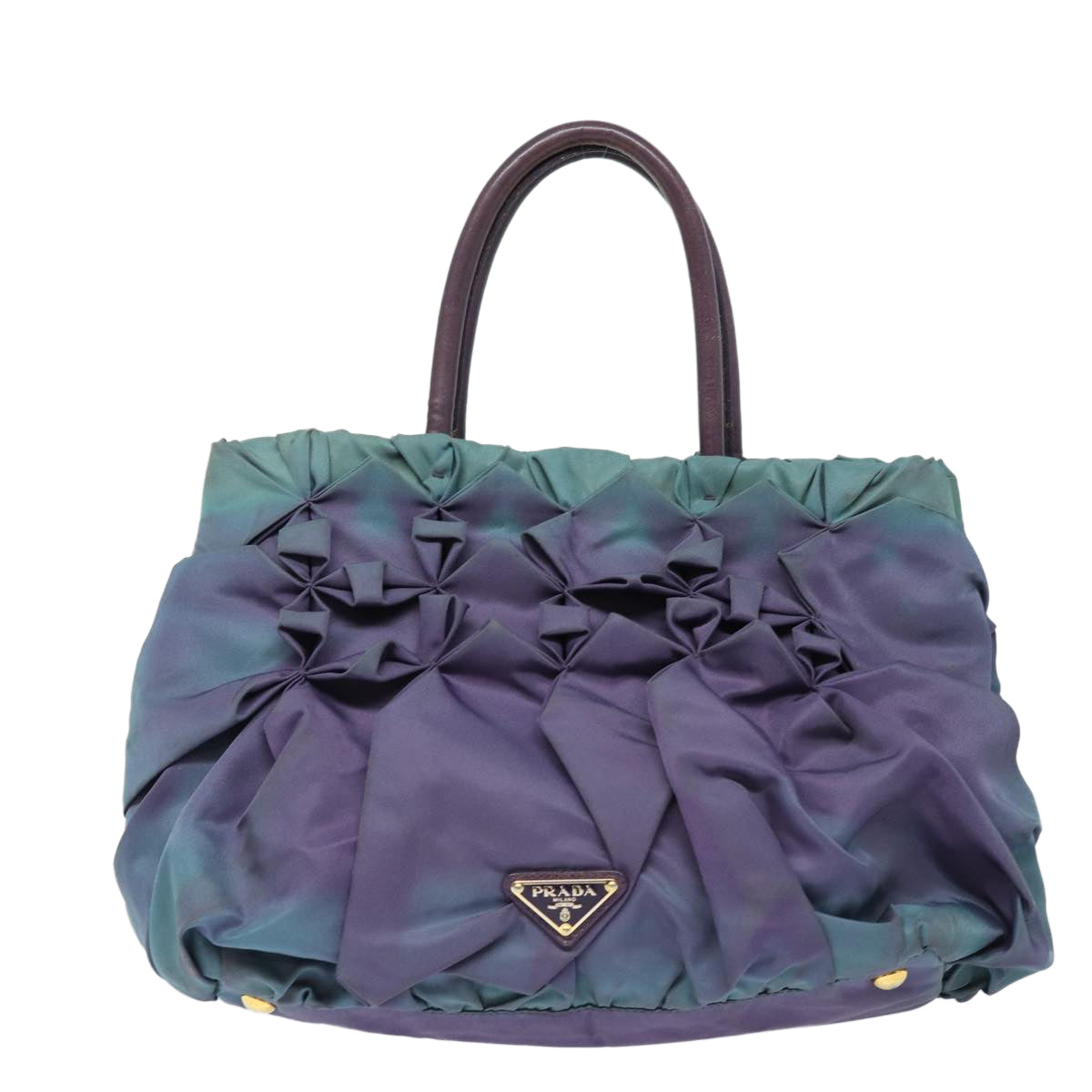 PRADA Hand Bag Nylon Purple Auth yk14061