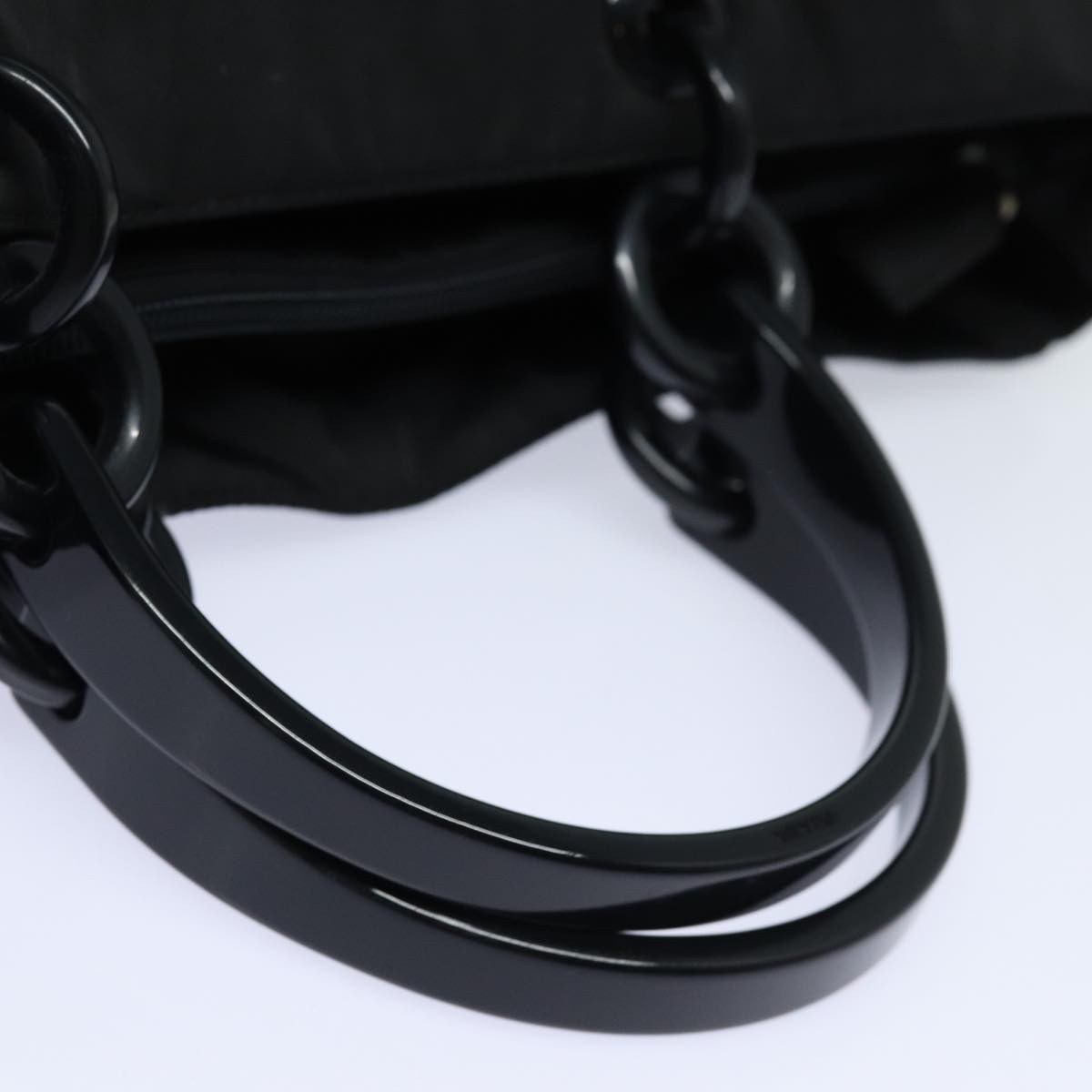 PRADA Hand Bag Nylon Black Auth yk14098