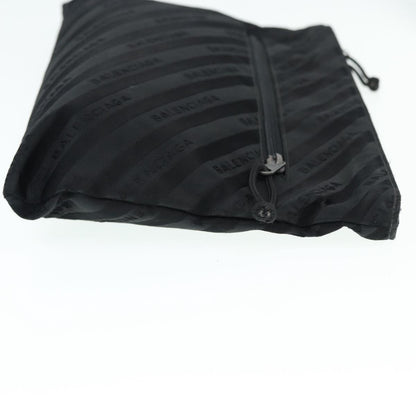 Balenciaga Explorer Clutch Bag Canvas Black 459745 Auth yk14342