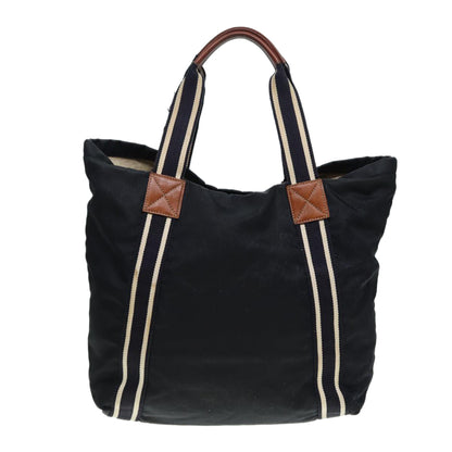 GUCCI GG Canvas Tote Bag Black Navy 189669 Auth yk14419