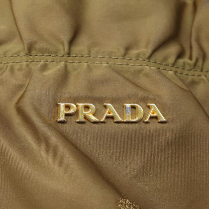 PRADA Tote Bag Nylon Gold Brown Auth yk14427