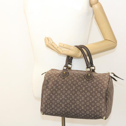 LOUIS VUITTON Monogram Mini Lin Speedy 30 Hand Bag Ebene M95224 LV yk3378