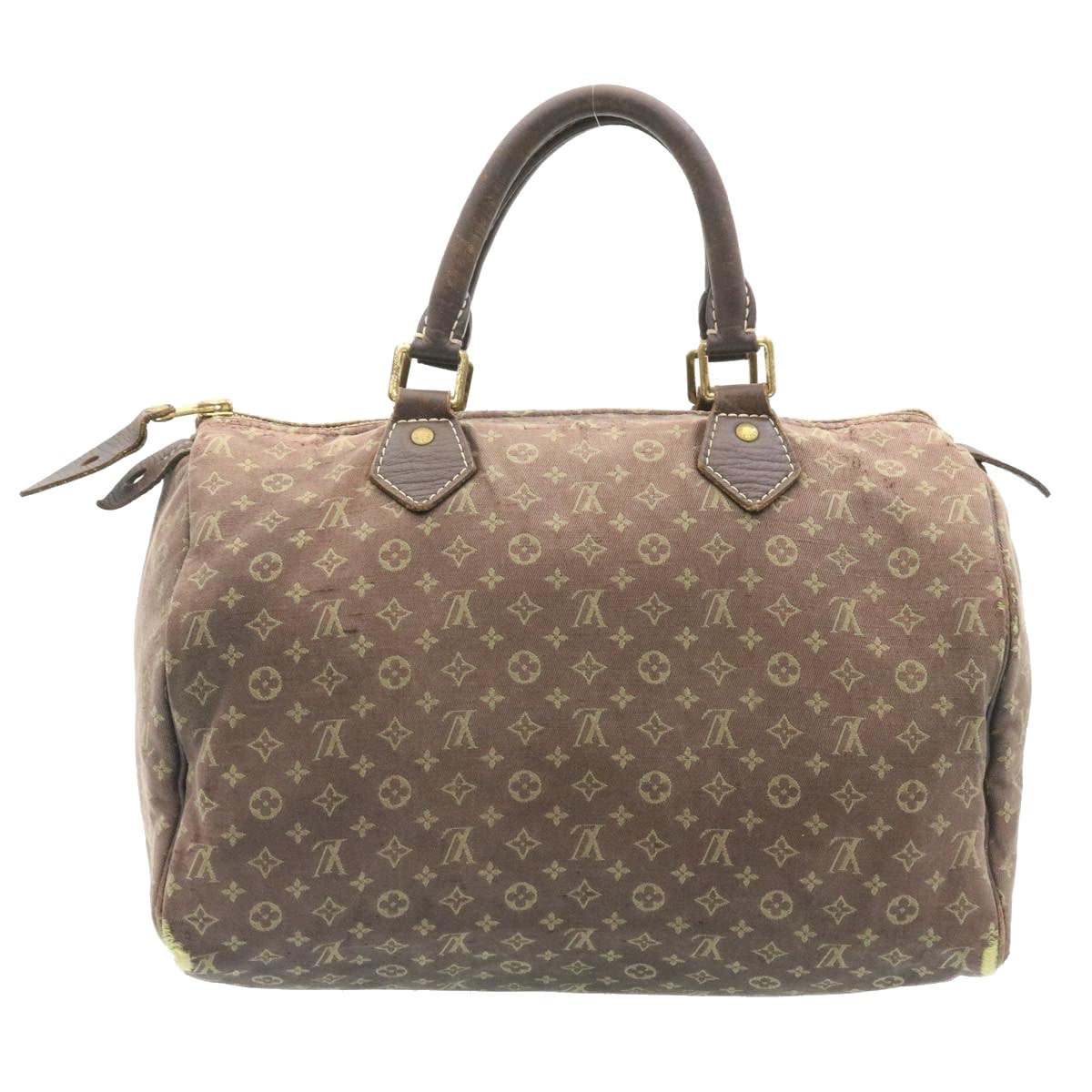LOUIS VUITTON Monogram Mini Lin Speedy 30 Hand Bag Ebene M95224 LV yk3378