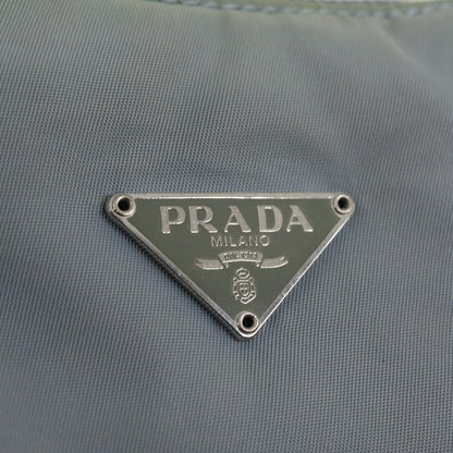 Prada Pouch Hand Bag Nylon Light Blue  yk4554