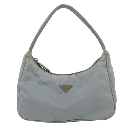 Prada Pouch Hand Bag Nylon Light Blue  yk4554