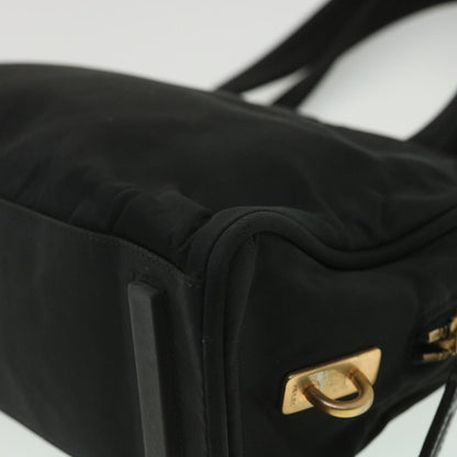 Prada Semi-Shoulder Shoulder Bag Nylon Black BR0140  yk5703