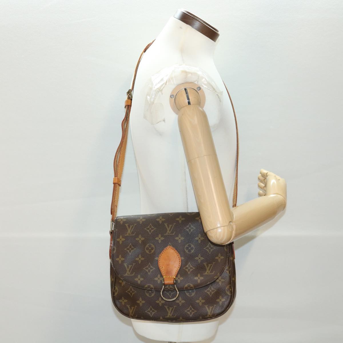 LOUIS VUITTON Monogram Saint Cloud GM Shoulder Bag M51242 LV yk6314B
