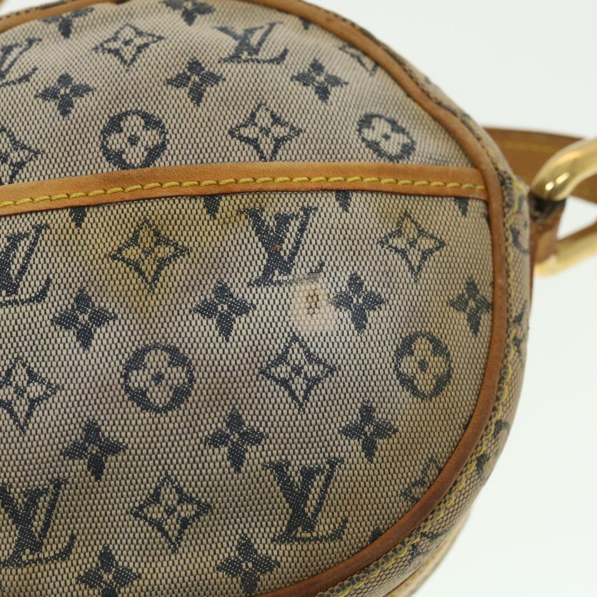 LOUIS VUITTON Monogram Mini Jeanne PM Shoulder Bag Blue M92001 LV yk6347