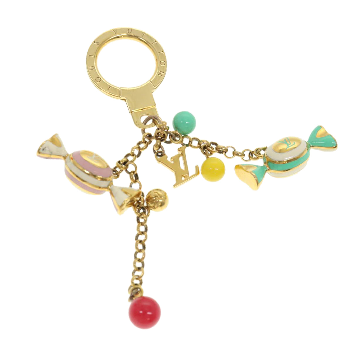 LOUIS VUITTON Porte Cles Delice Candy Key Holder Gold M65999 LV Auth yk6358