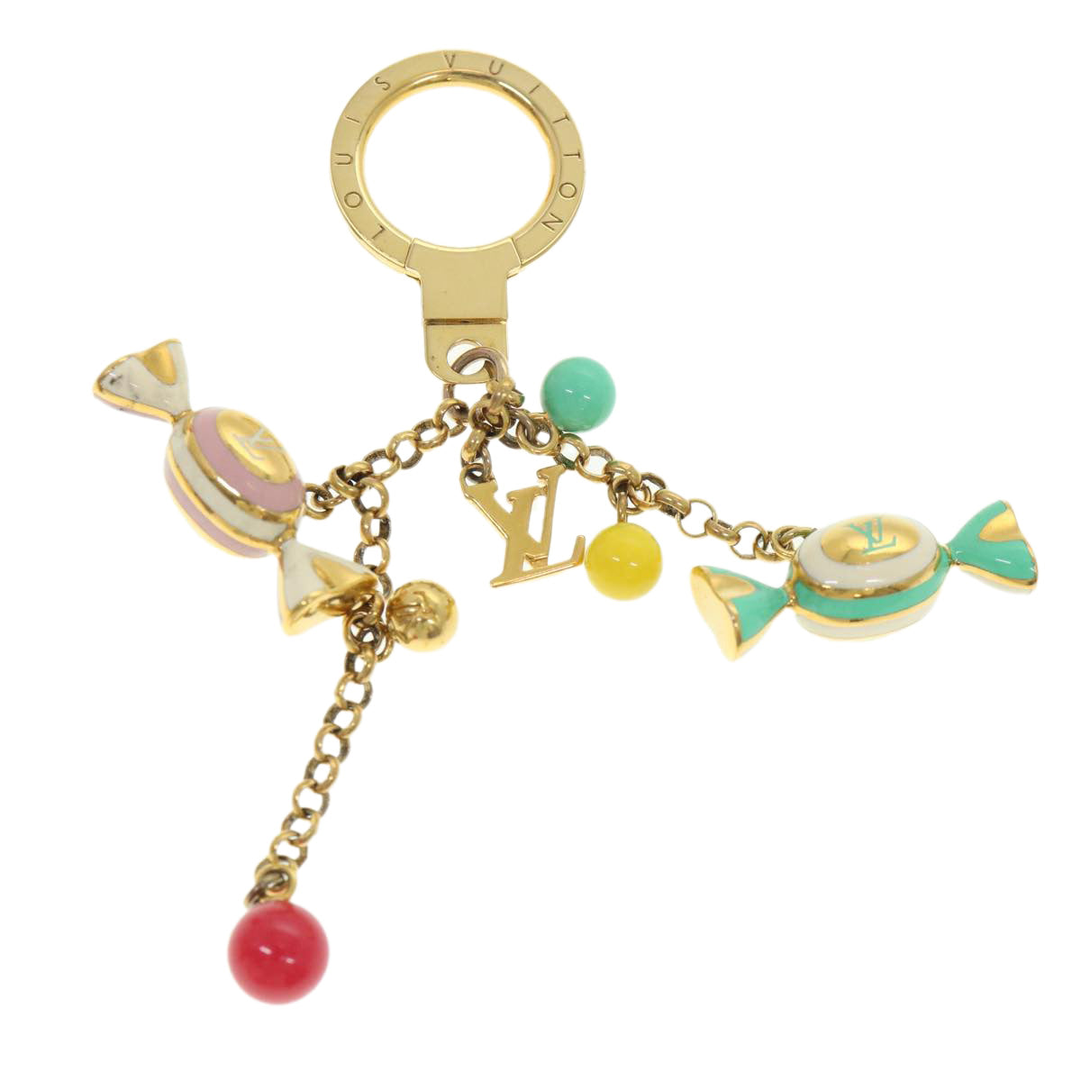LOUIS VUITTON Porte Cles Delice Candy Key Holder Gold M65999 LV yk6358