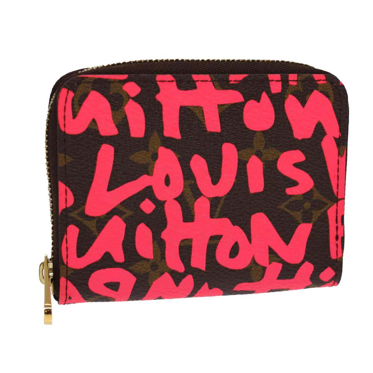 LOUIS VUITTON Monogram Graffiti Zippy Coin Purse Pink LV yk6370