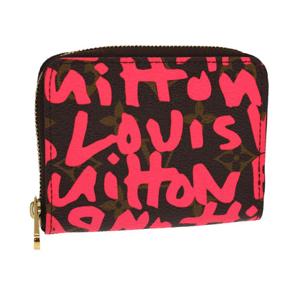 LOUIS VUITTON Monogram Graffiti Zippy Coin Purse Pink LV yk6370