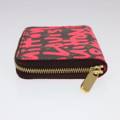 LOUIS VUITTON Monogram Graffiti Zippy Coin Purse Pink LV yk6370