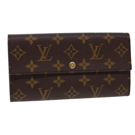 LOUIS VUITTON Monogram Portefeiulle Sarah Long Wallet M66556 LV yk6395