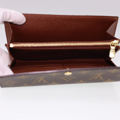 LOUIS VUITTON Monogram Portefeiulle Sarah Long Wallet M66556 LV yk6395