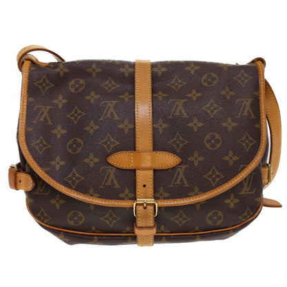 LOUIS VUITTON Monogram Saumur 30 Shoulder Bag M42256 LV yk6438