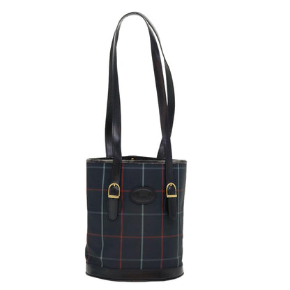 BurberrySs Nova Check Shoulder Bag PVC Leather Navy Auth yk7007B