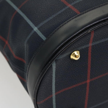 BurberrySs Nova Check Shoulder Bag PVC Leather Navy Auth yk7007B