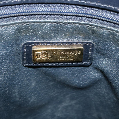 BurberrySs Nova Check Shoulder Bag PVC Leather Navy Auth yk7007B