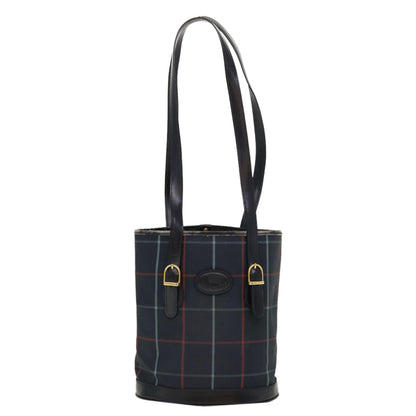 BurberrySs Nova Check Shoulder Bag PVC Leather Navy Auth yk7007B