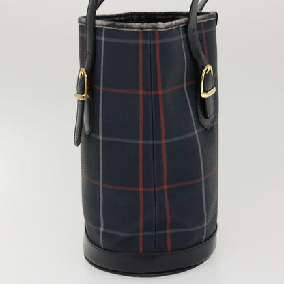 BurberrySs Nova Check Shoulder Bag PVC Leather Navy Auth yk7007B
