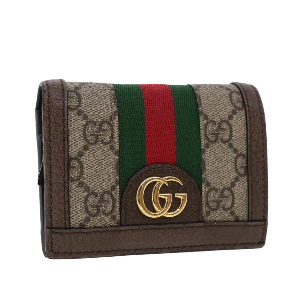 GUCCI GG Canvas Web Sherry Line Ofidia Wallet Beige Red Green 523155  yk7191