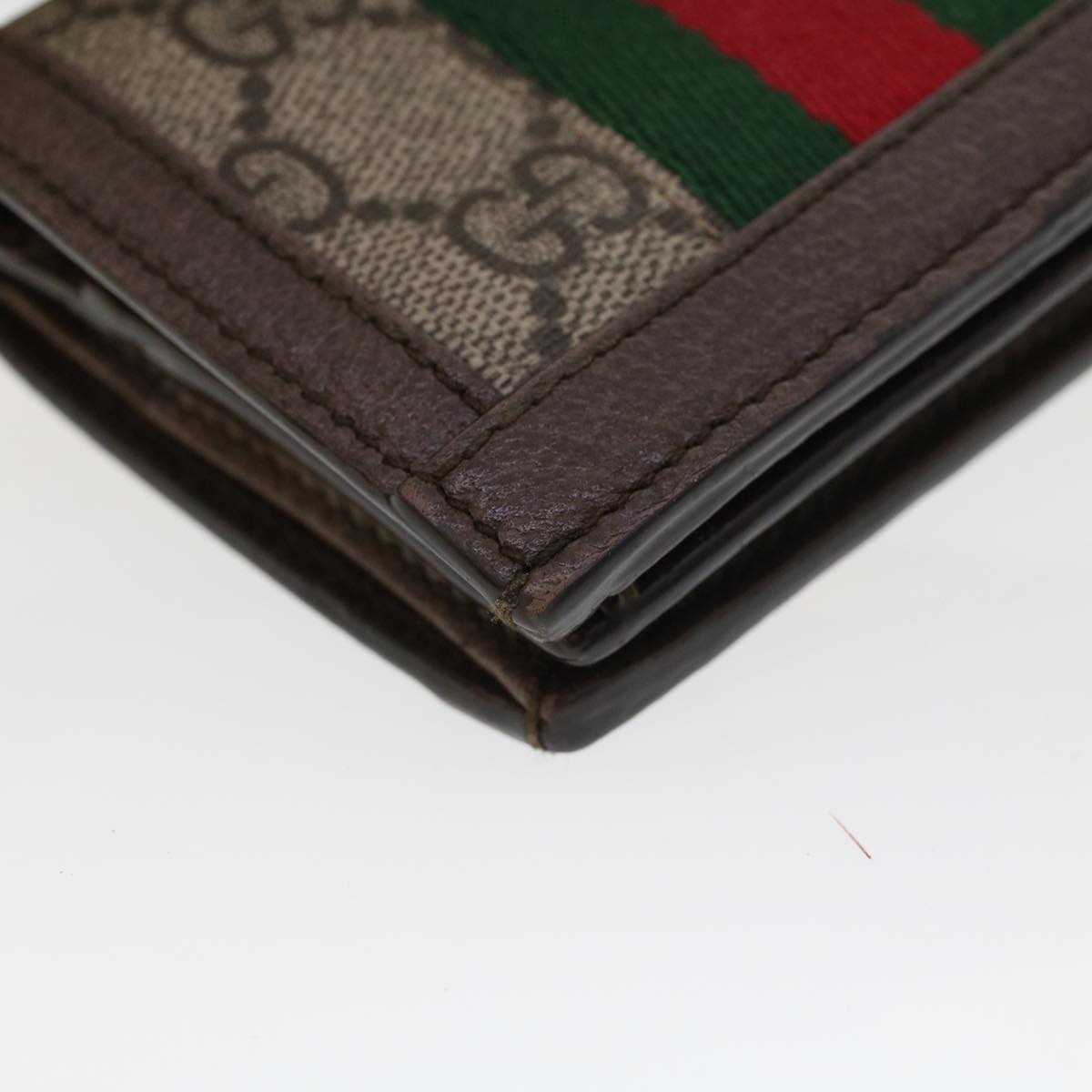 GUCCI GG Canvas Web Sherry Line Ofidia Wallet Beige Red Green 523155  yk7191