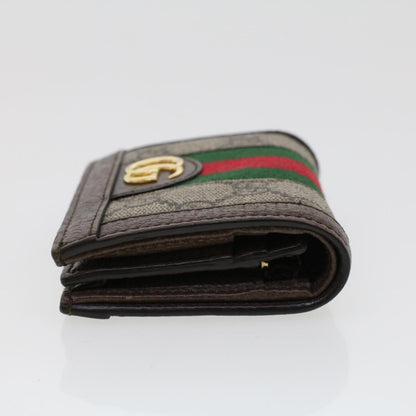 GUCCI GG Canvas Web Sherry Line Ofidia Wallet Beige Red Green 523155  yk7191