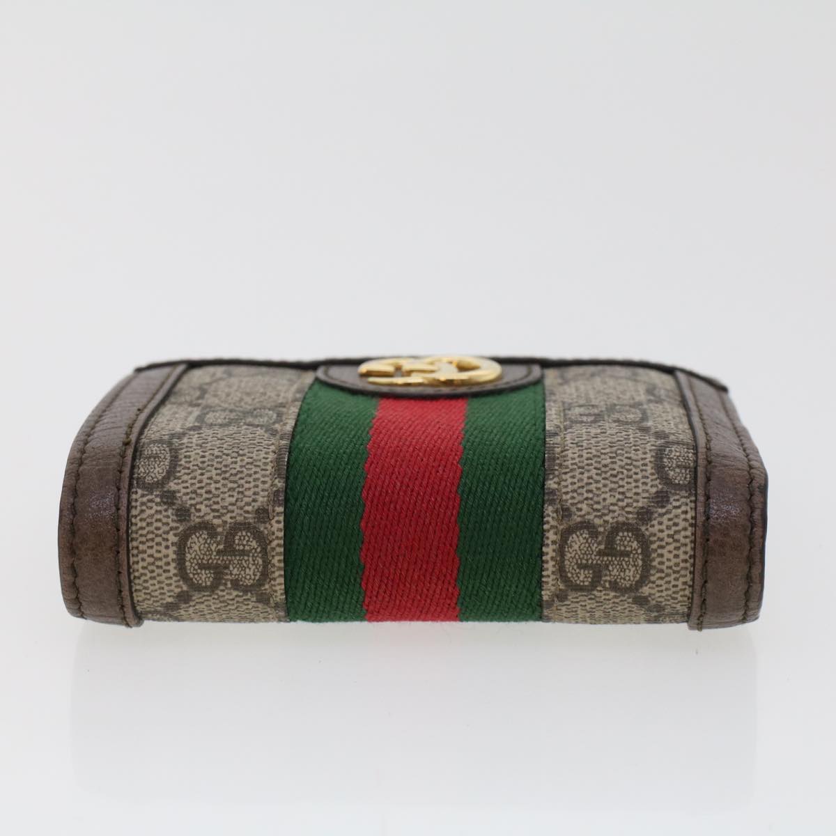 GUCCI GG Canvas Web Sherry Line Ofidia Wallet Beige Red Green 523155  yk7191