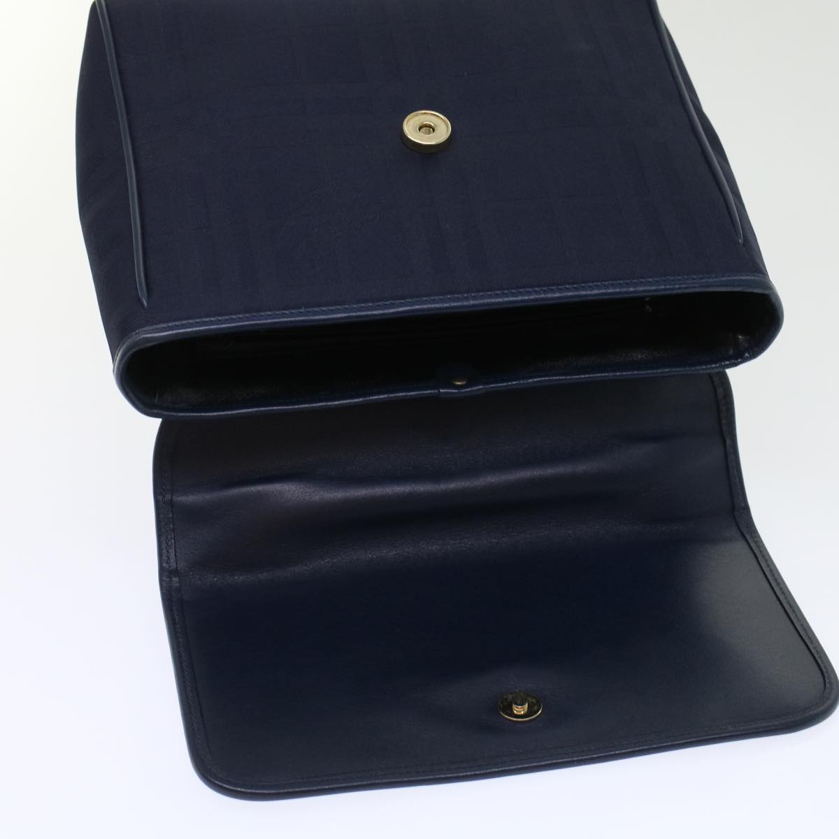 BurberrySs Nova Check Hand Bag Nylon Leather Blue Auth yk7428