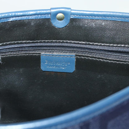 BurberrySs Nova Check Hand Bag Nylon Leather Blue Auth yk7428