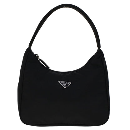 Prada Hand Bag Nylon Black  yk7498