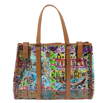 Prada Venice Pattern Tote Bag Vinyl Leather Multicolor BR2515  yk7665B