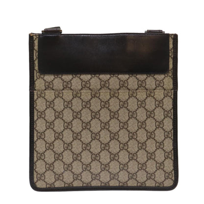 GUCCI GG Canvas Shoulder Bag PVC Leather Beige 27639  yk7766