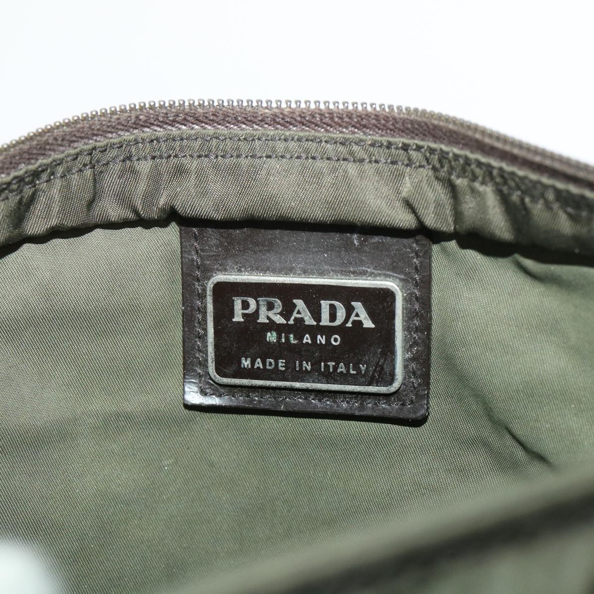 Prada Shoulder Bag Nylon Khaki  yk7822B