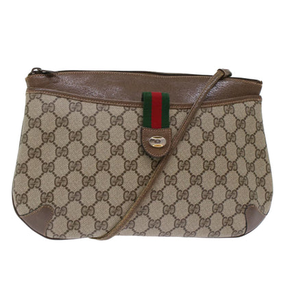 GUCCI GG Canvas Web Sherry Line Shoulder Bag Beige Red 904.02.026  yk7967
