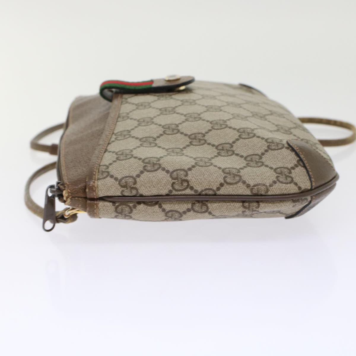 GUCCI GG Canvas Web Sherry Line Shoulder Bag Beige Red 904.02.026  yk7967