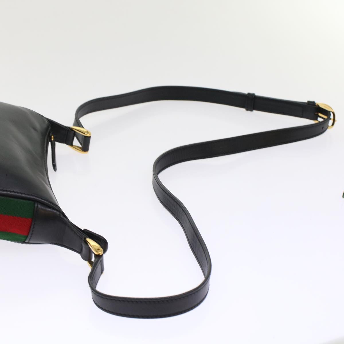 GUCCI Web Sherry Line Shoulder Bag Patent leather 2Set Black Red  yk8019B