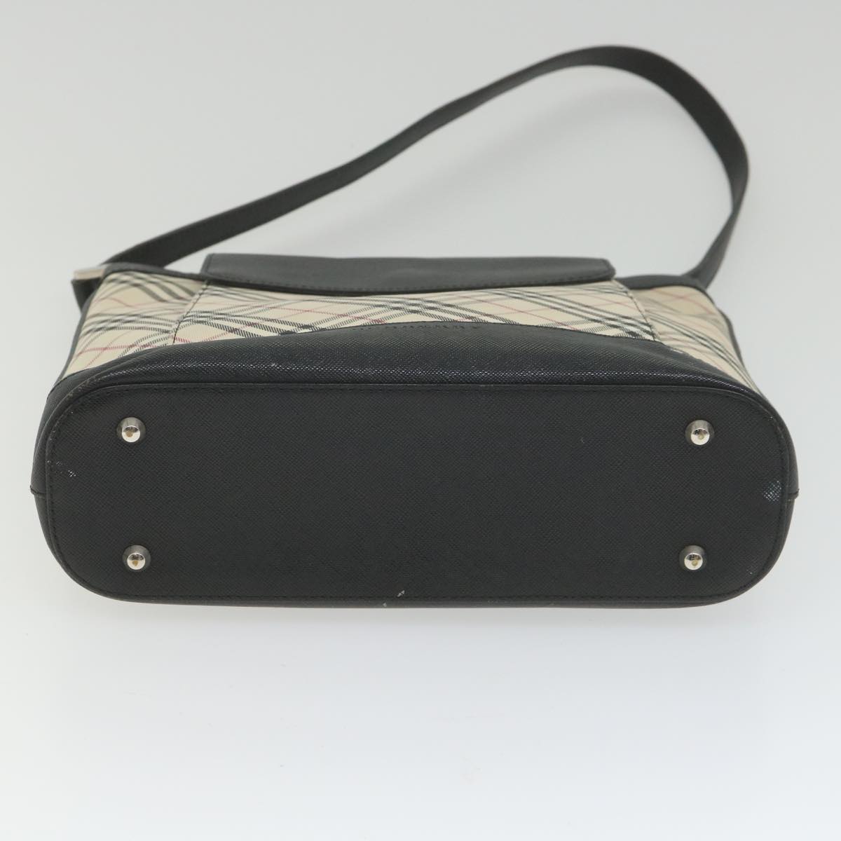 Burberry Nova Check Shoulder Bag Nylon Canvas Beige Auth yk9422