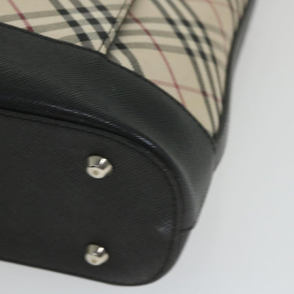 Burberry Nova Check Shoulder Bag Nylon Canvas Beige Auth yk9422