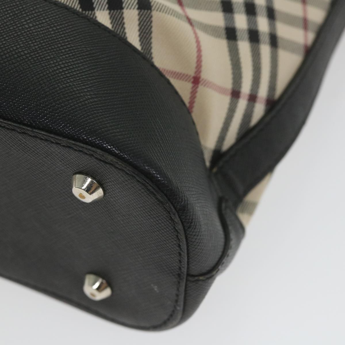 Burberry Nova Check Shoulder Bag Nylon Canvas Beige Auth yk9422