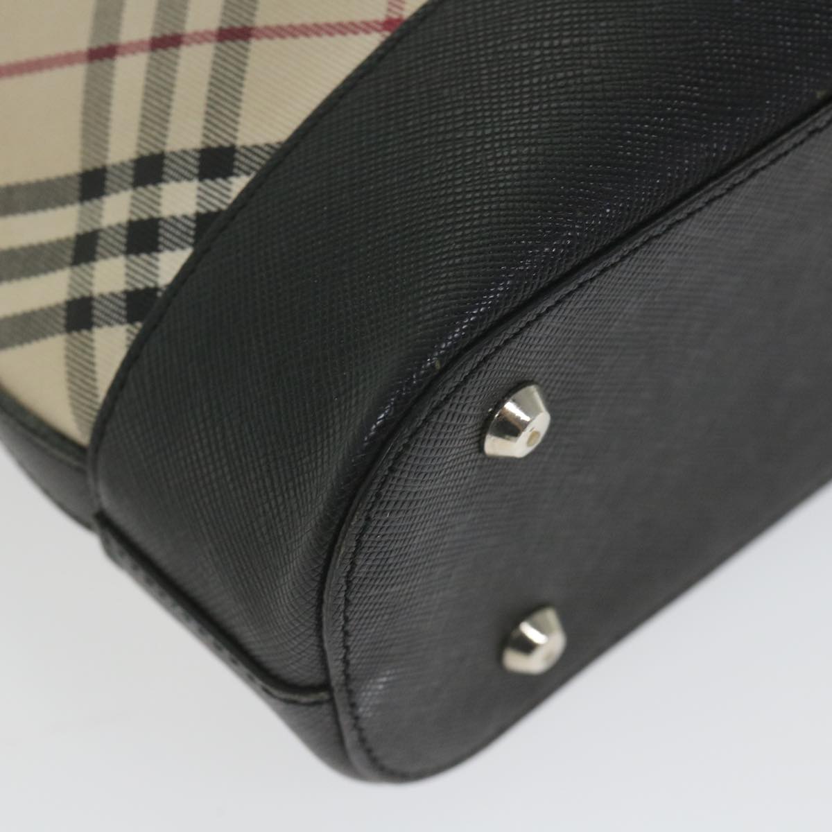 Burberry Nova Check Shoulder Bag Nylon Canvas Beige Auth yk9422