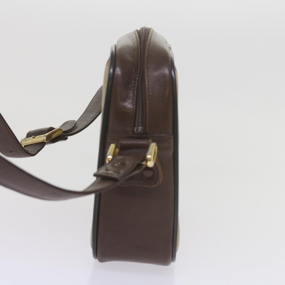 BurberrySs Nova Check Shoulder Bag Canvas Beige Brown Auth yk9787