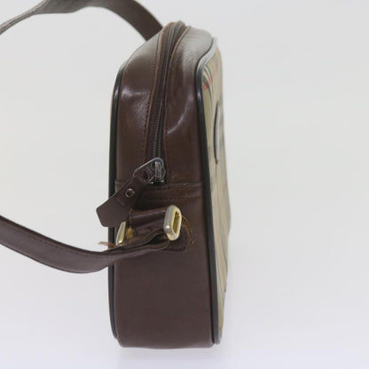 BurberrySs Nova Check Shoulder Bag Canvas Beige Brown Auth yk9787