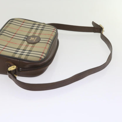 BurberrySs Nova Check Shoulder Bag Canvas Beige Brown Auth yk9787