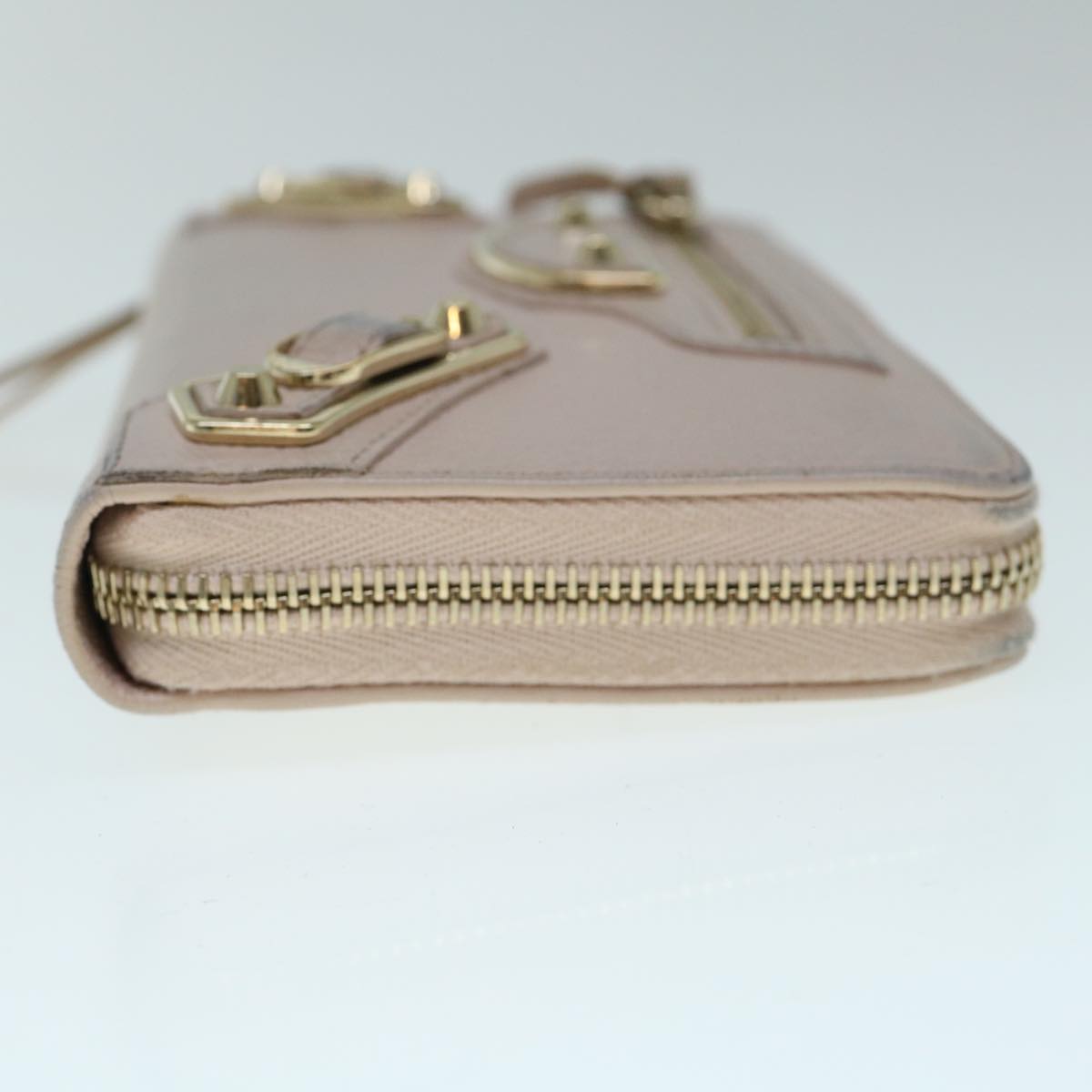 Balenciaga Classic Continental Zip Long Wallet Leather Pink 253036 Auth yk9793