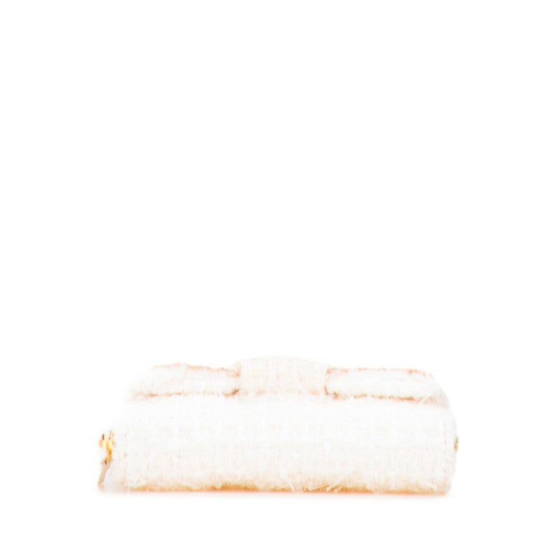 Chanel Coco Mark Ribbon Mini Tweed Leather Coin Case