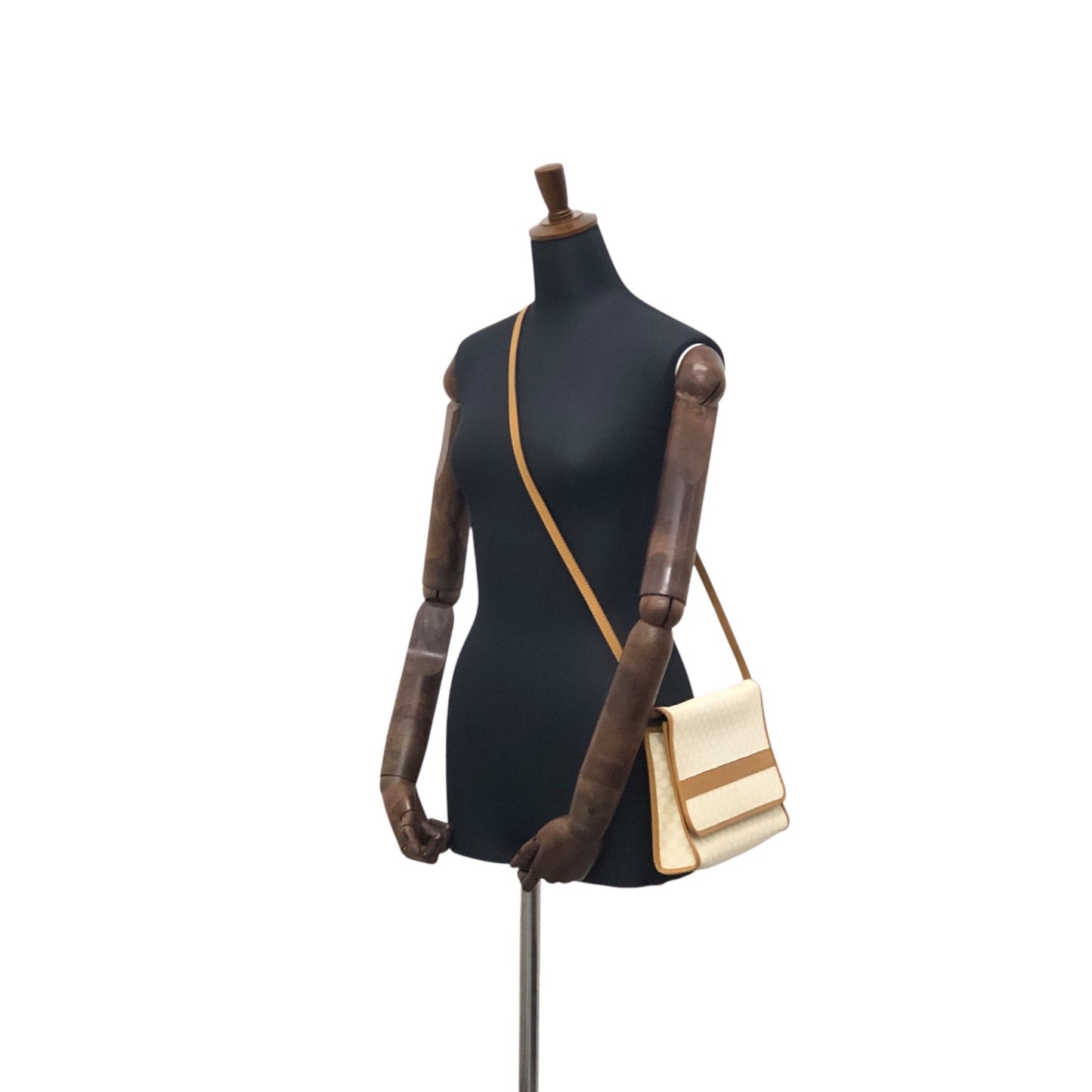 CELINE Macadam Shoulder bag White Vintage cwjrtc