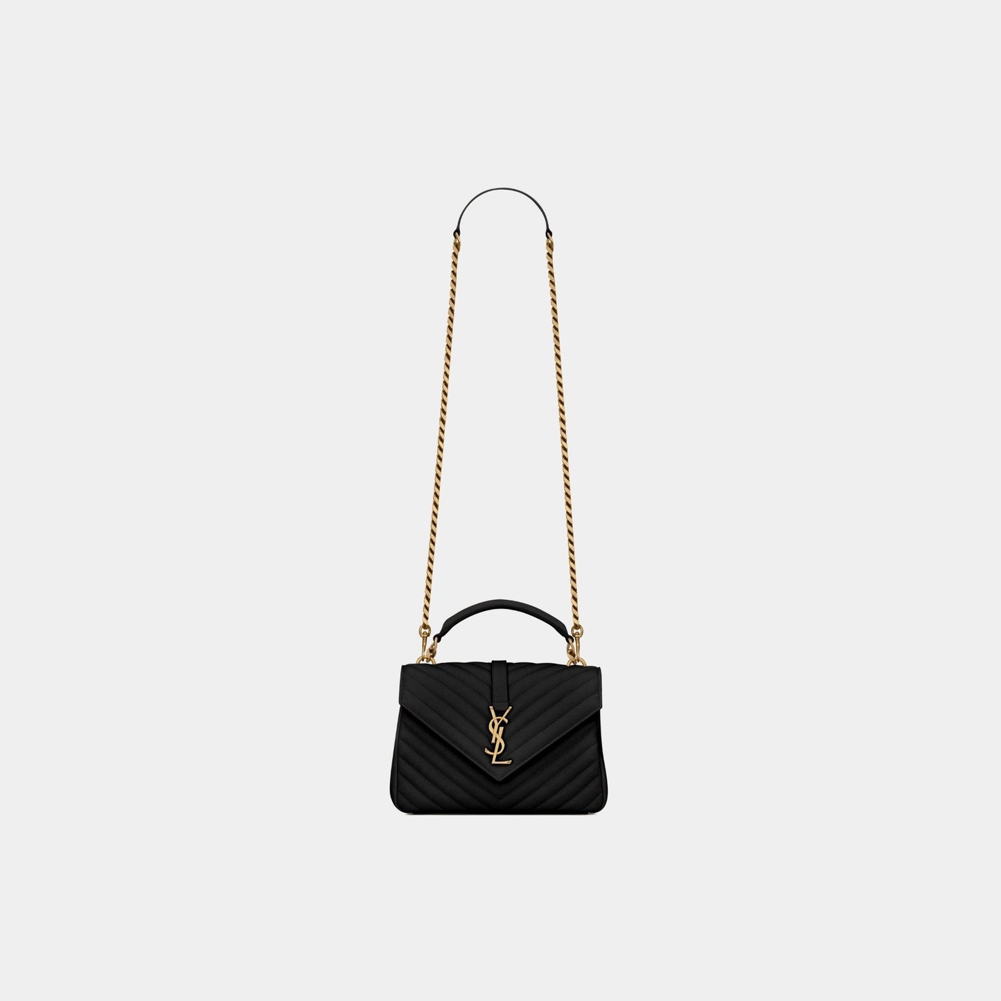 College Medium Quilted Leather Bronze Hardware